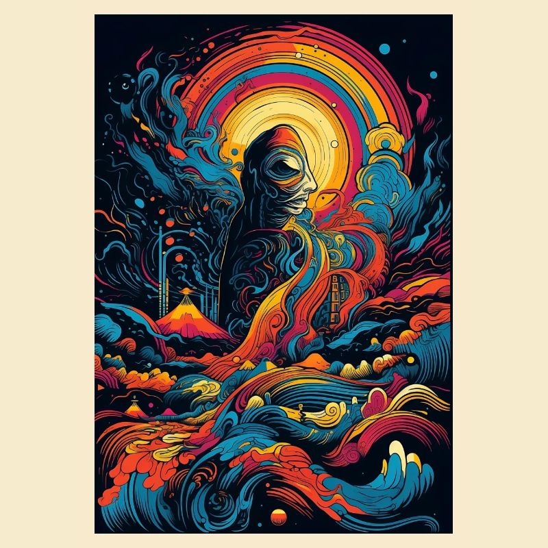 Trippy Explosion - Psychedelic Motif