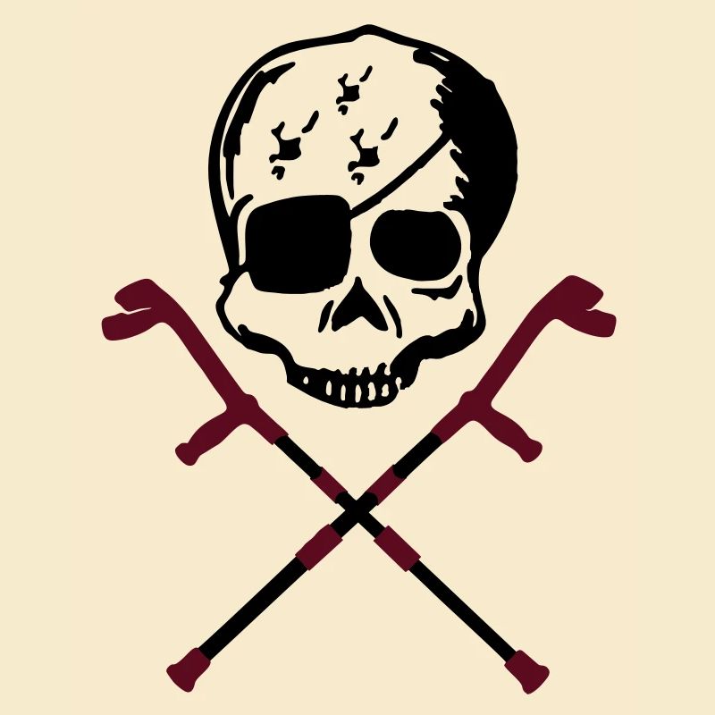 crutches skull