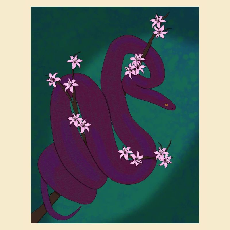 Plum Python (with background)