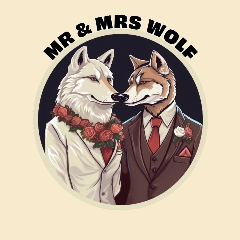 Mr. & Mrs. Wolf honeymooning.