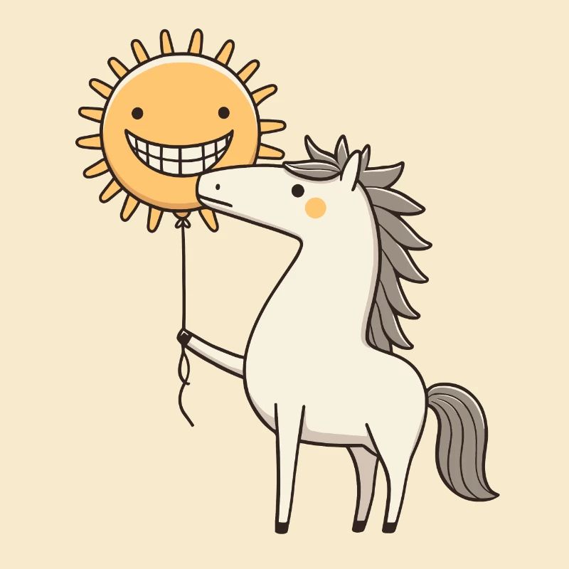Strahlendes Pferd & Lächelnde Sonne