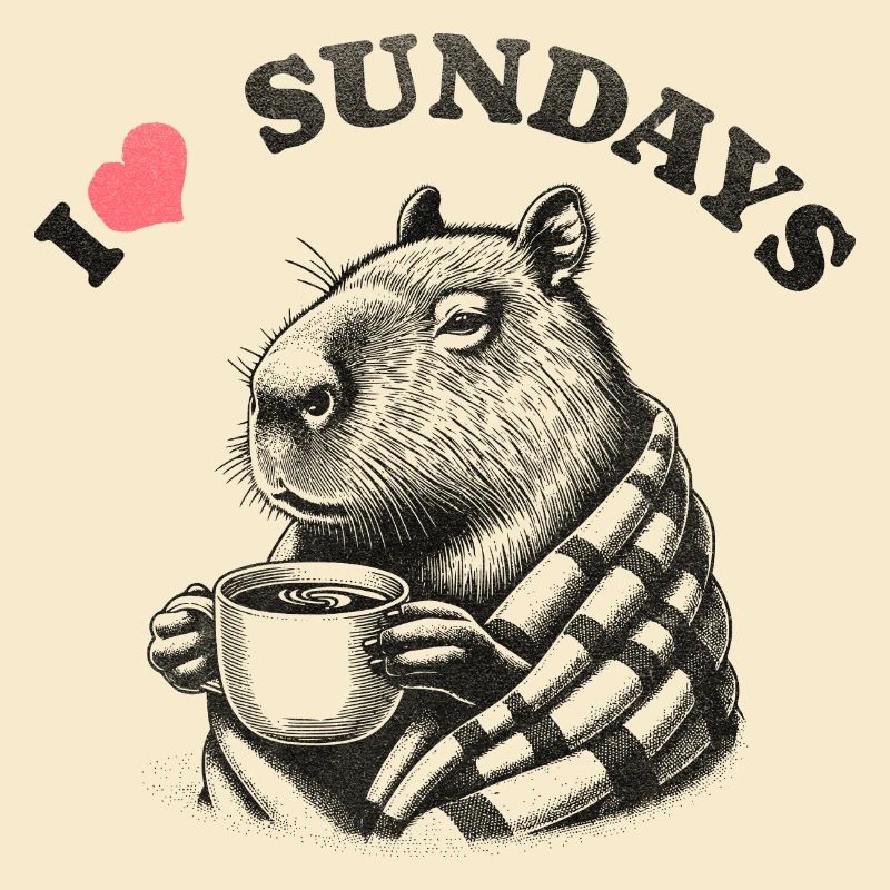 I love Sundays Capybara