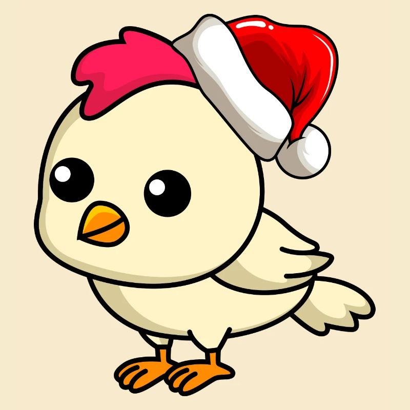 Huhn Comic Weihnachten