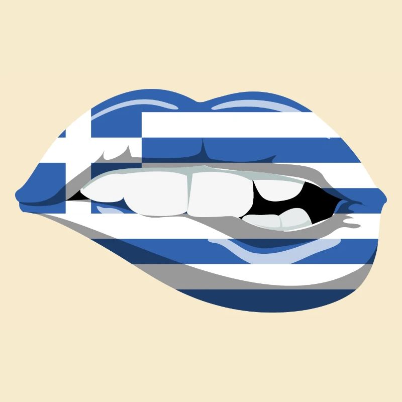 Grèce Drapeau Lips Hellas Athènes Crète Kos