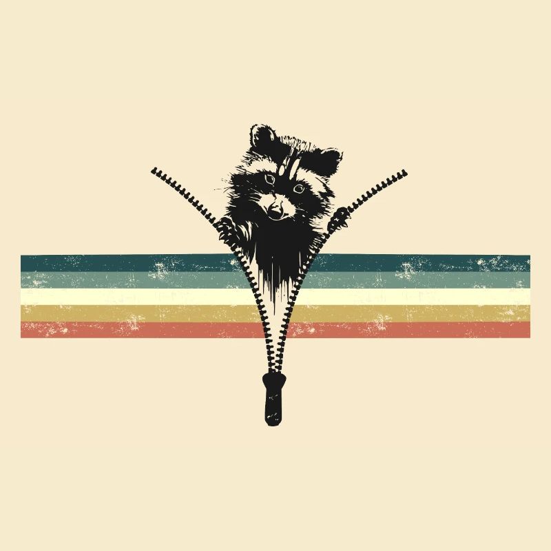 Doux raton laveur - Retrostripes