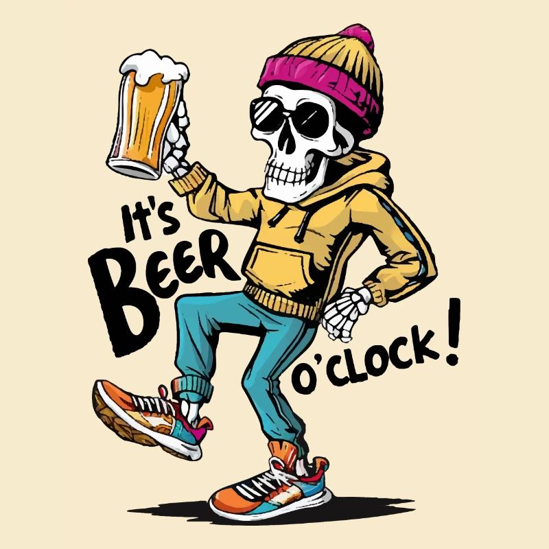 It's beer o'clock Funny Skeleton