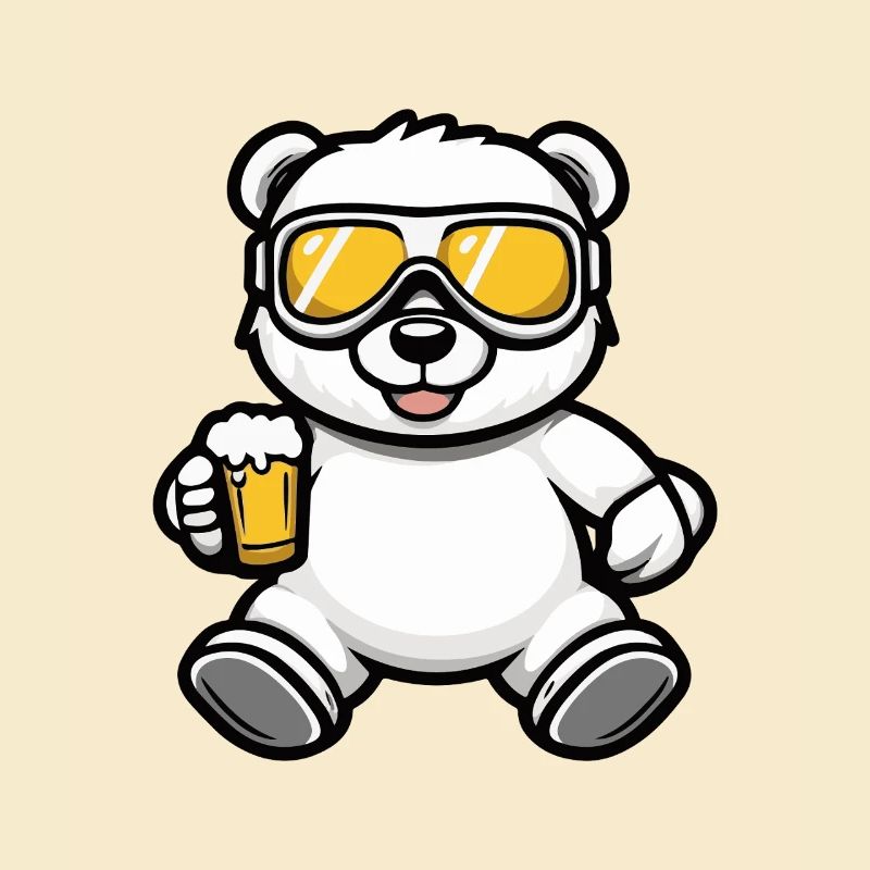 Bear Après Ski Beer Comic