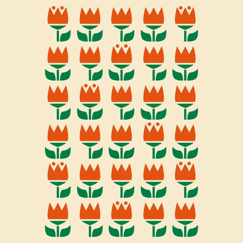 Little Tulips Stencil Pattern