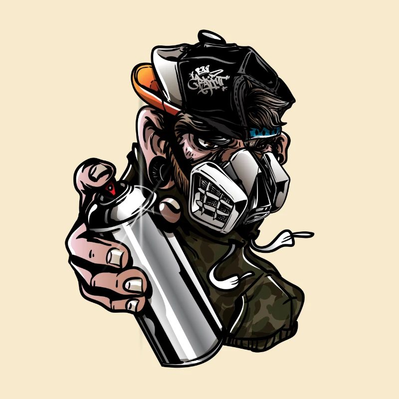 graffitis de pulvérisation de singe