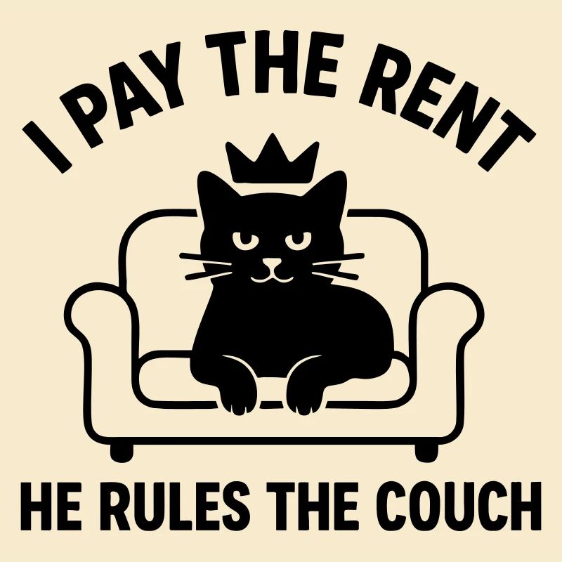Lustige Katze Herr des Sofas