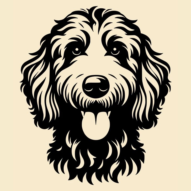 Goldendoodle Drawing Head