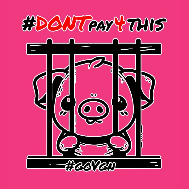 Schwein hinter Gittern Schwarz - Dont Pay for This