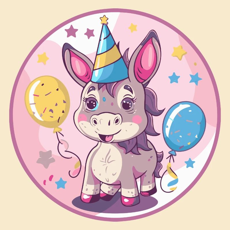 Bande dessinée d’anniversaire d’âne