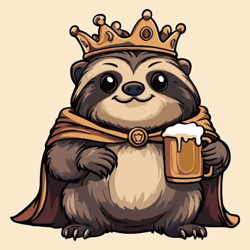 Faultier Bier Lustig
