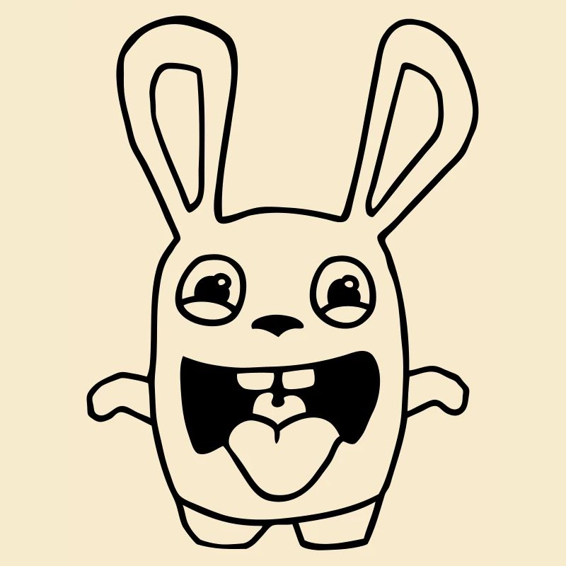 dessin lapin mignon débile style BD cartoon fun