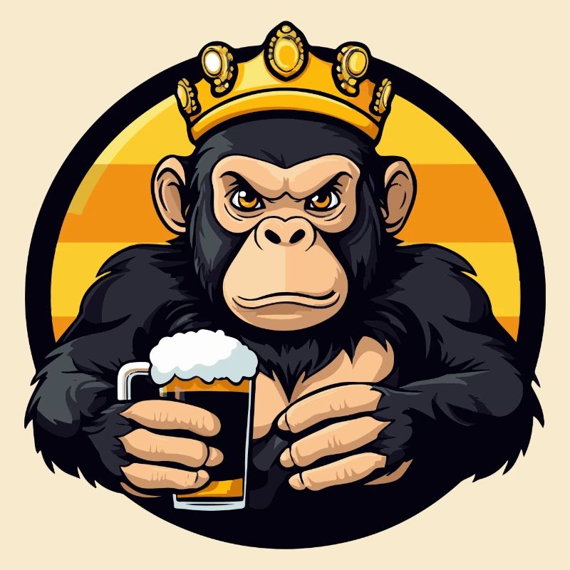 Bande dessinée de bière de singe