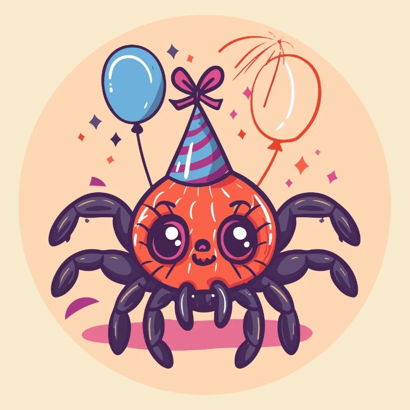 Spinne Tarantula Geburtstag Comic