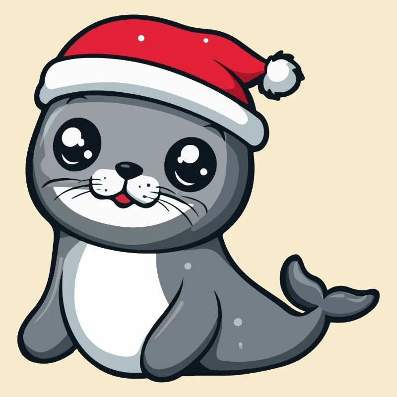 Robbe Tier Weihnachten Christmas