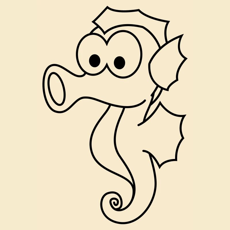 Seepferdchen Comic Tier