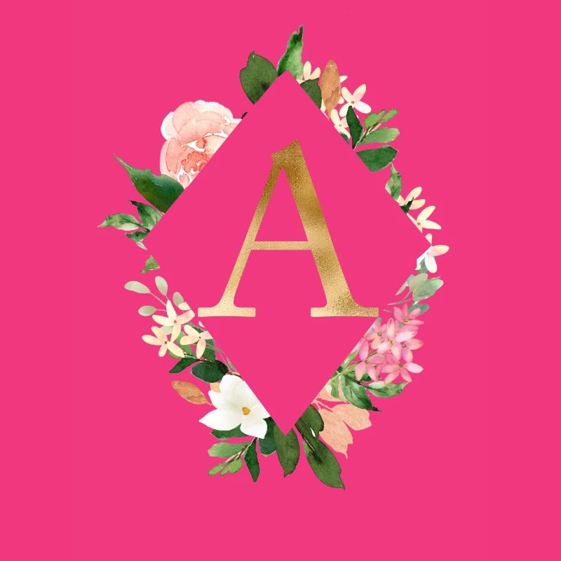 Fleurs Bouquet Boho Monogram A personnalisable