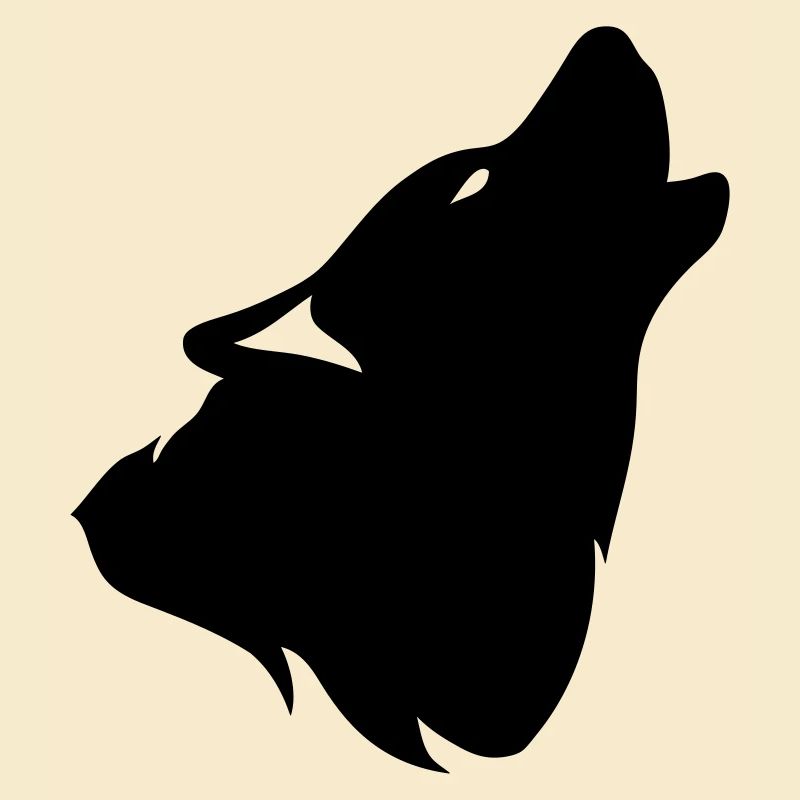silhouette wolf howling shadow