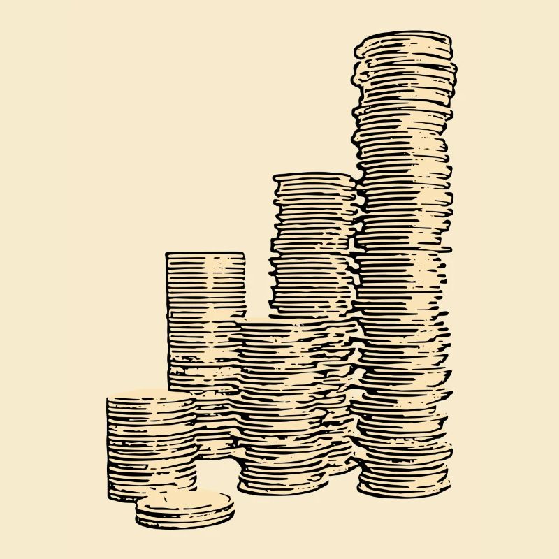 Coin Stack - Digital Illustration
