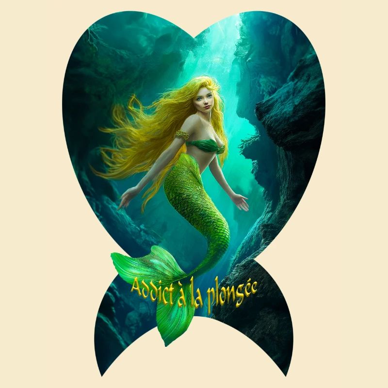 sirène addict à la plongée (poisson) - plongeur