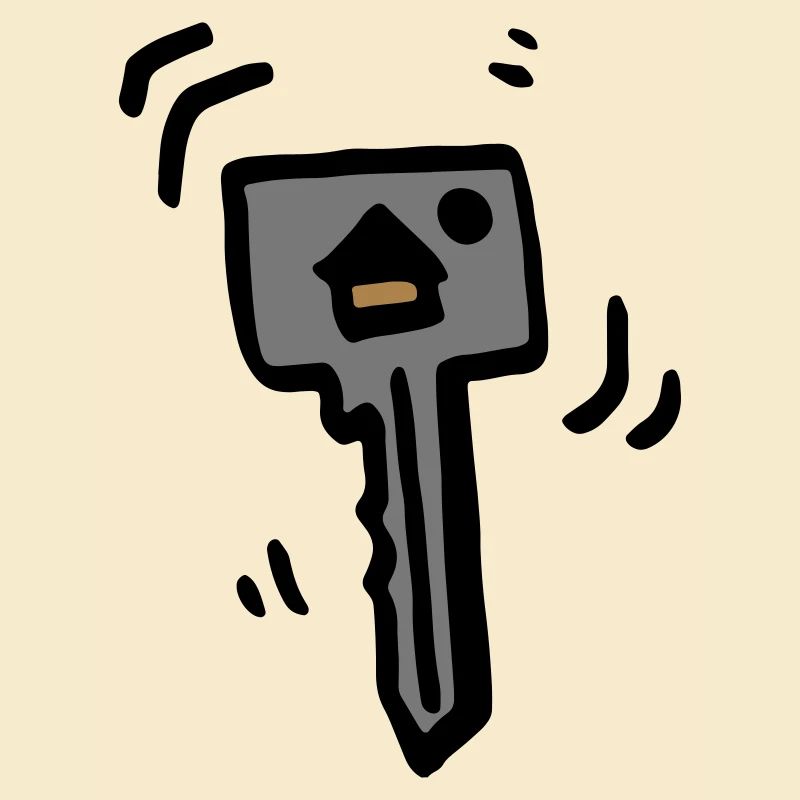 House key metallic