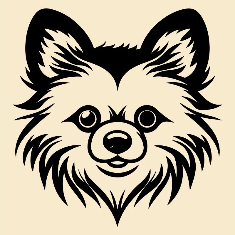 Pomeranian Dog Head