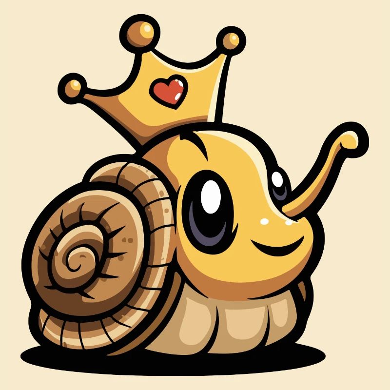 Schnecke Comic Krone