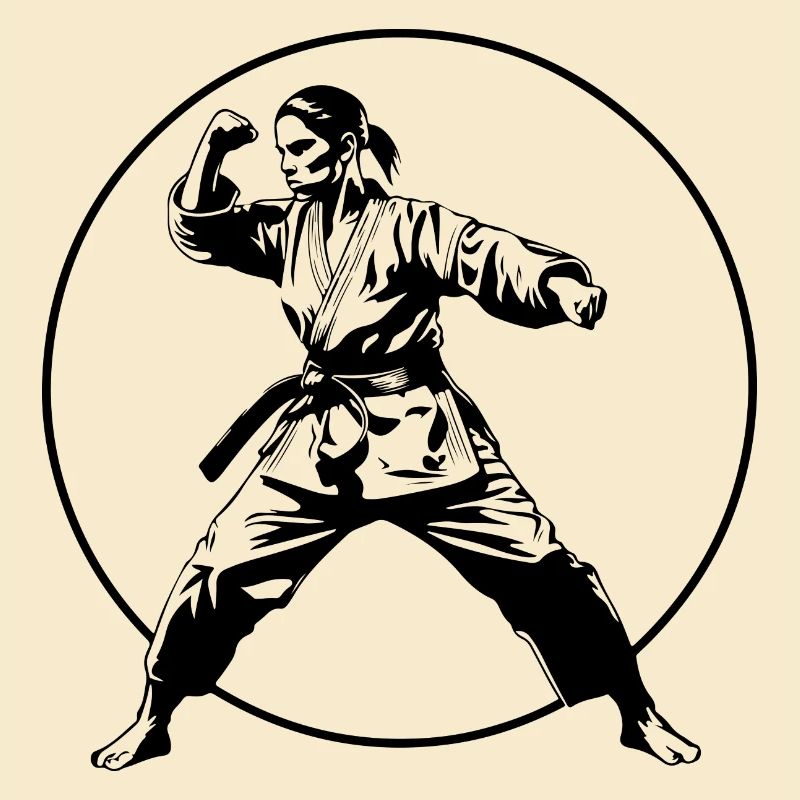 Silhouette de karaté