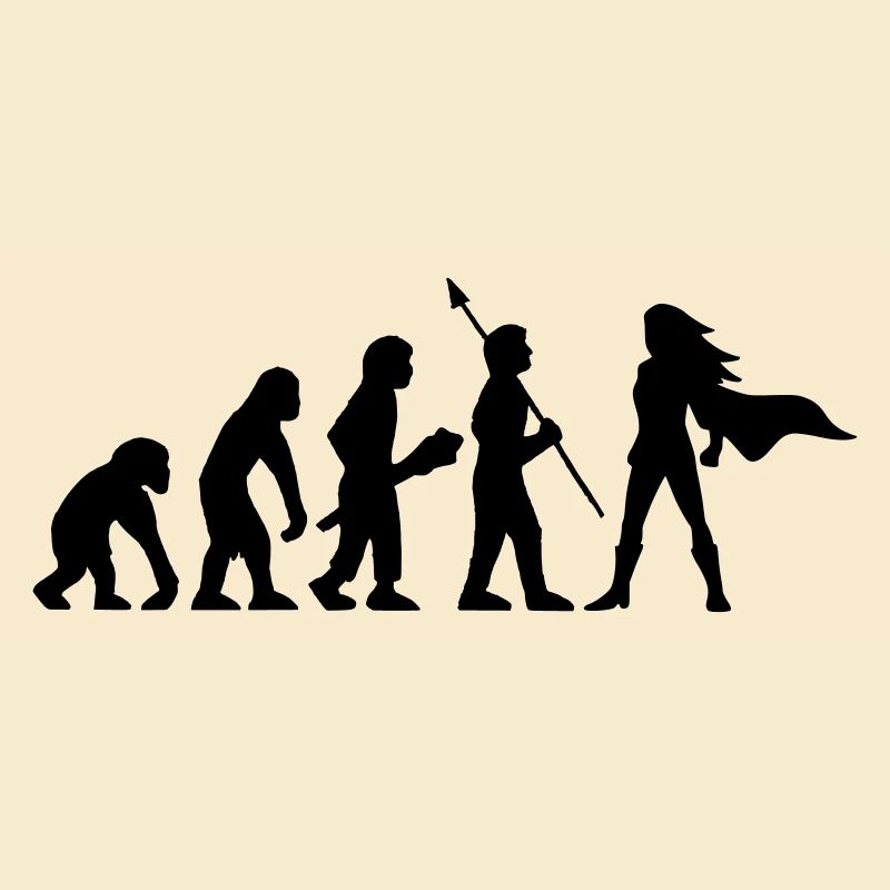 Evolution Superheldin Heldin Power Girl Geschenk