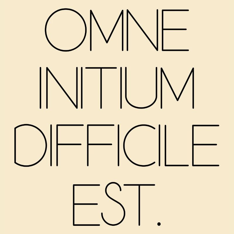 all beginning is difficult Latin quotation scripture