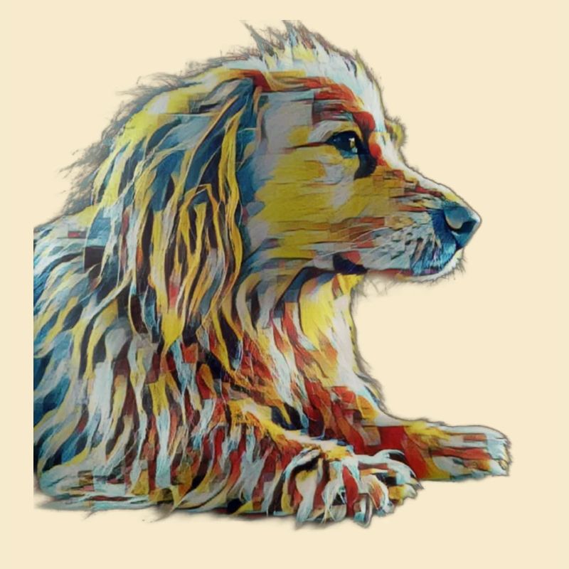 Hund als Kunstobjekt