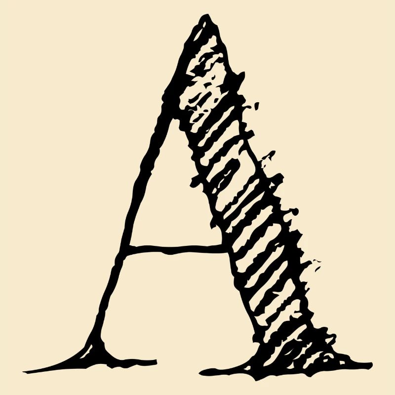 Buchstabe "A" Comic Schwarz