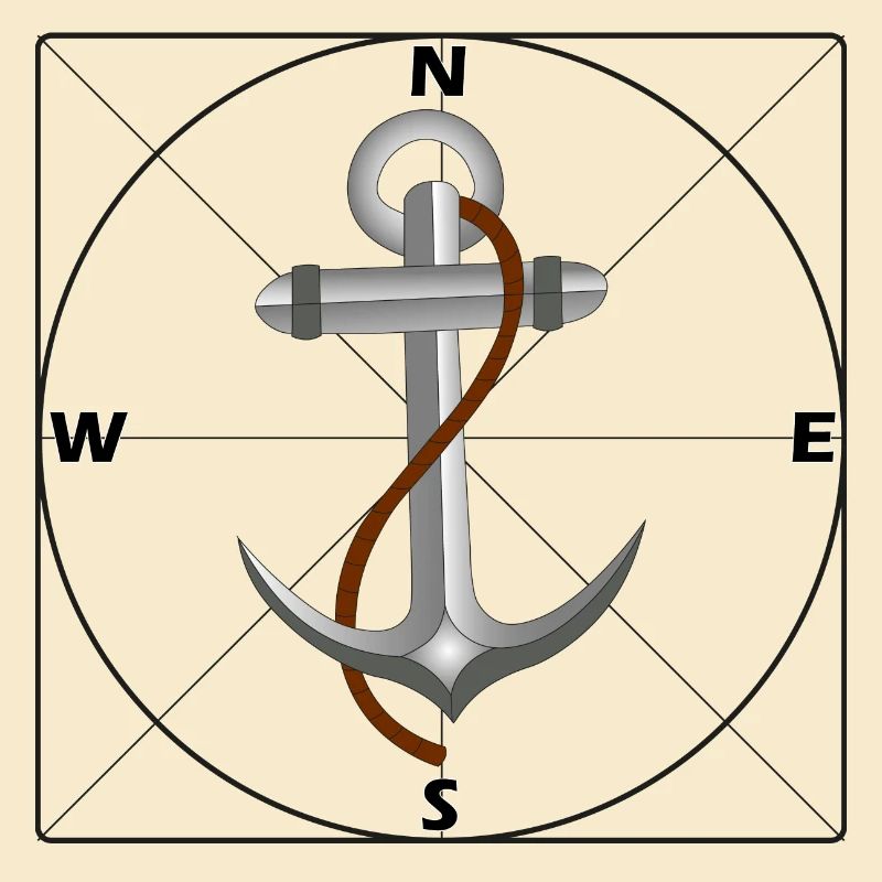 Anchor with Cardinal Points