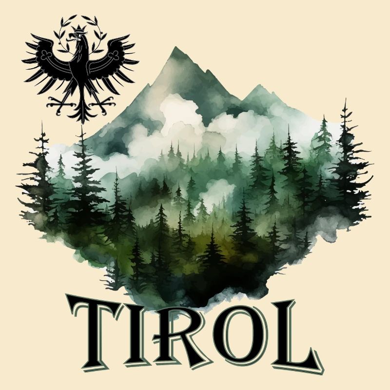 Tyrolean eagle loyal to the state of Tyrol with mountain