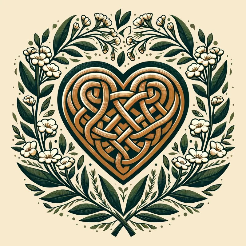 Celtic Art Heart Springtime Druid Pagan Artwork