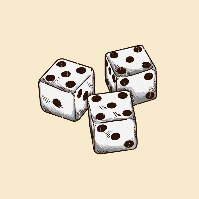 three dice
