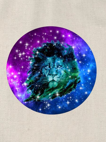 Galaxy Löwe mit Galaxy Design