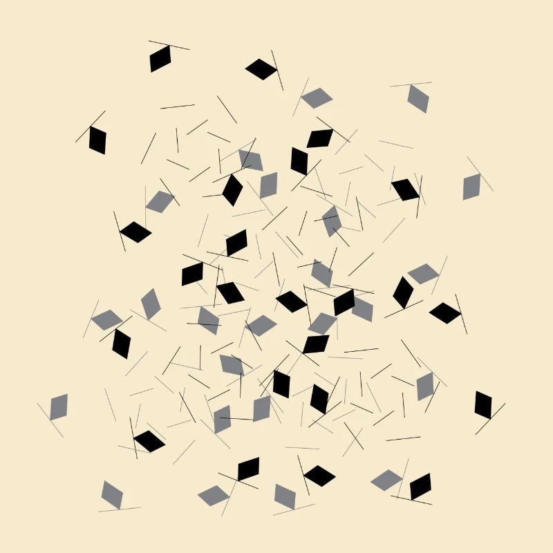 Abstract rhombus pattern black& grey
