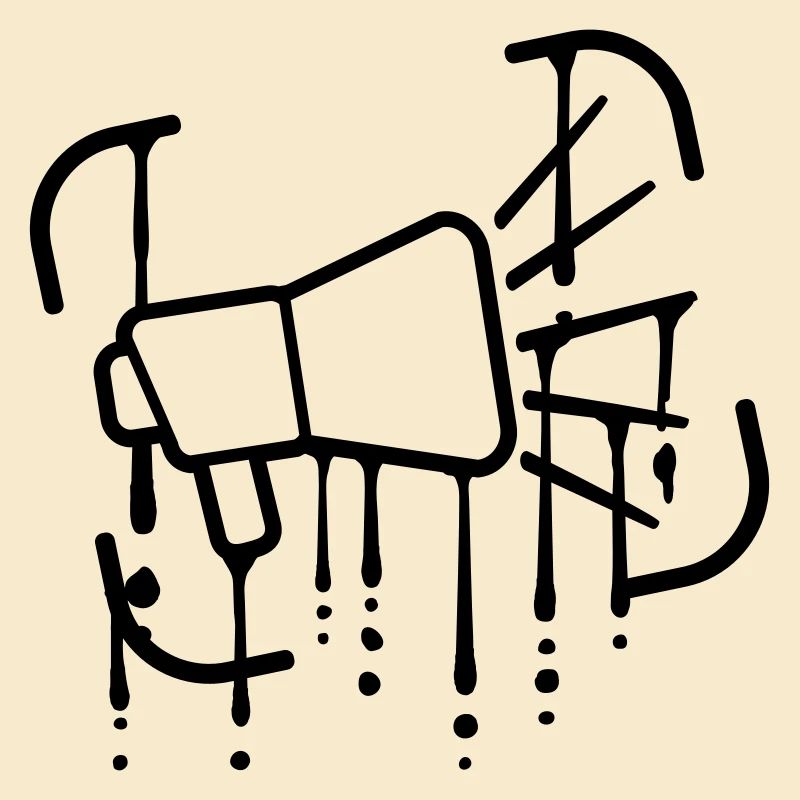 Graffiti Drops Megafon Symbol