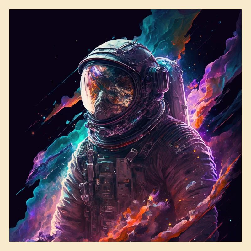 Astronaute dans la nébuleuse de l’espace