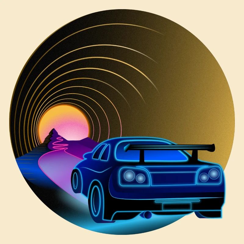 R34 - Retro - Synthwave - Style
