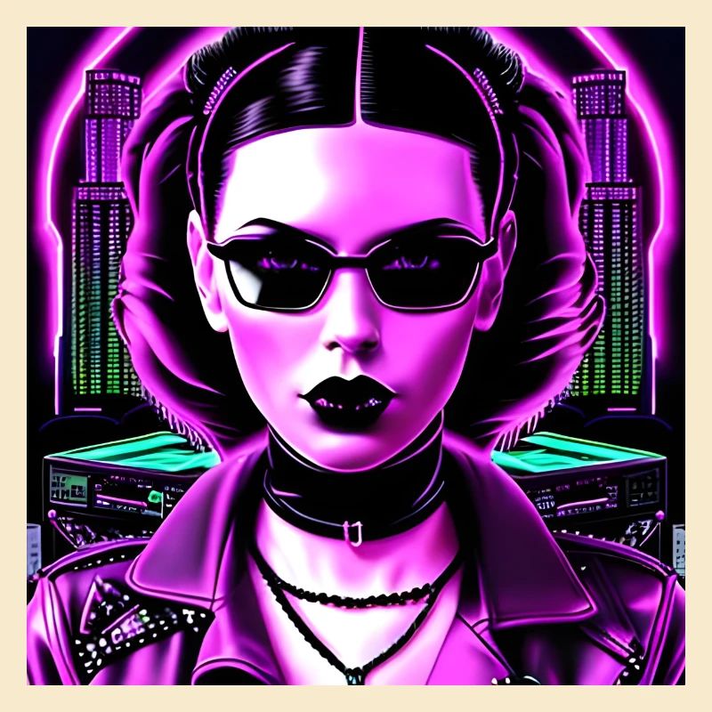 Synthwave-Mädchen