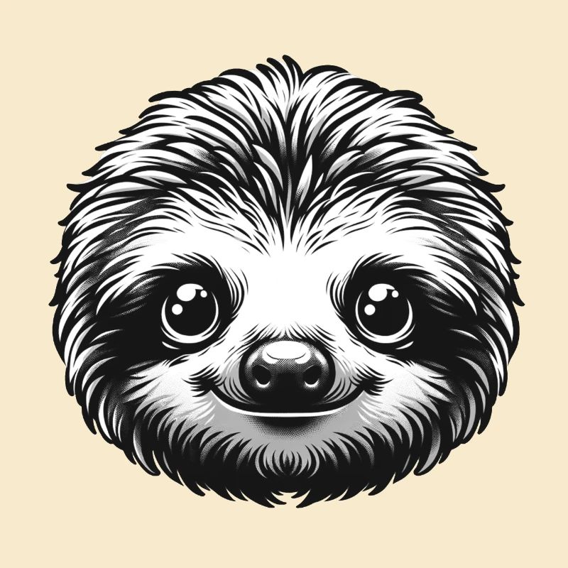 Kleines Faultier. Süße Tierkinder