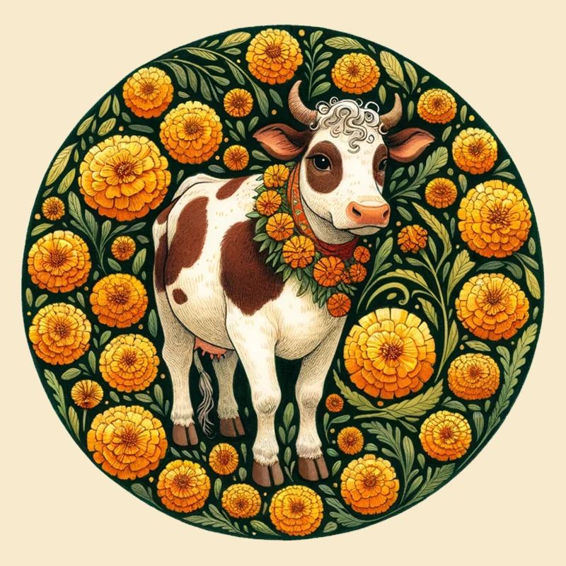 Ringelblumen-Kuh
