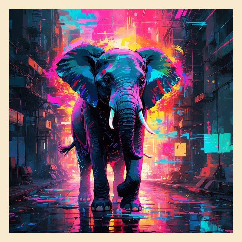 Neon Elefant