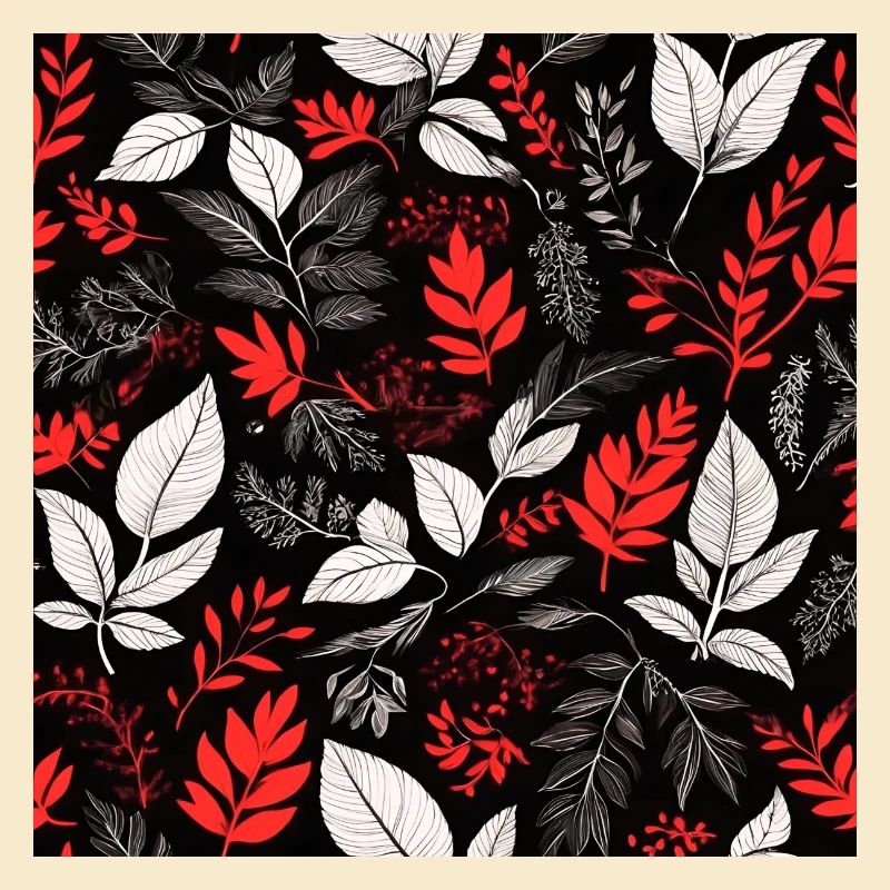 rotes Laubmuster