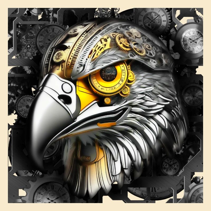 Steampunk Retro Style Greifvogel